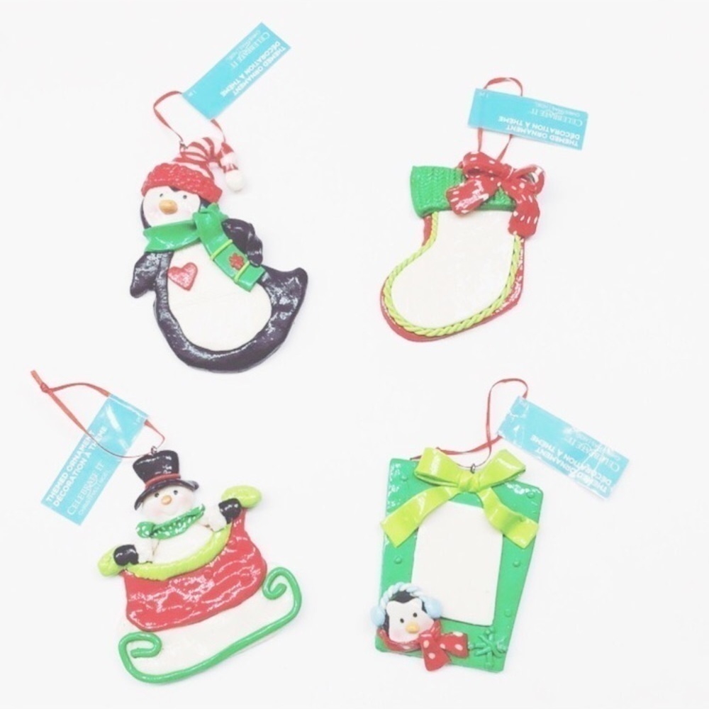 NEW Celebrate It Christmas ornaments set of 4